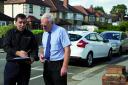 Joesph Tufo explains the petition in Temple Road, Epsom