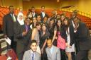 Staff and students from Sir George Monoux College at the Career Academy Graduation Ceremony