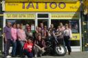 The Jesters team outside the shop in Eltham