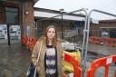 Jo Youll standing outside the 'finished' Bromley South station