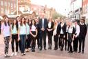 Chris Grayling with the young entrepreneurs