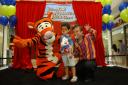 Taysir Sharaf, 3, with Tigger and entertainer Ben Goffe