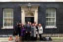 The group outside Number 10 Downing Street