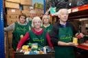 Bromley Borough Food Bank staff Mary Beckingham, Guy Beckingham, Anne Ashworth, Eileen Childs and Martin Tebb