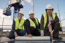 Councillor Alan Strickland joined from Peter Martin, Sanctuary’s Group director of development, and the Deputy Mayor of London Richard Blakeway, at the topping out ceremony
