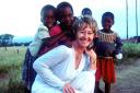 Fiona Jeffery on a previous visit to Uganda