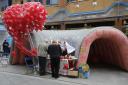 The walk-through inflatable bowel in Harrow Town Centre