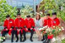 Red light; Chelsea pensioners give their approval to Jo Thompson and her garden