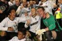 Bromley celebrate keeping hold of the Kent Senior Cup