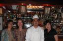 (L-R) Mary Lee, Tiffany Hu, Joe Lee and part-time waitress Yuki Kang
