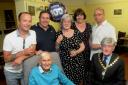Centenarian: Ollie with family and the mayor