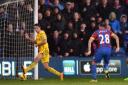 GOAL!!!! Joe Ledley fires Palace ahead. Pictures by Keith Gillard.