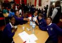 Pupils at Buxton Primary School celebrate a quiz day this year