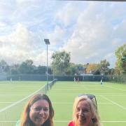 Sarah and Lisa at Pensford Tennis Club