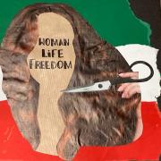 Woman Life Freedom artwork created by Ruby Clunie-Wicks