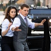 Tom Cruise and Hayley Atwell in Mission Impossible Dead Reckoning.