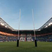 The rugby goal-posts