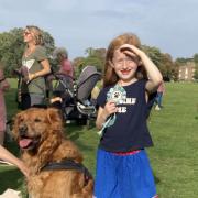 Fleur and her auburn golden retriever, Griffin, both aged seven. Winners of the ‘looks most like owner’ category.
