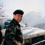 Picture of Philip Stanton in Bosnia, 1995.
