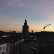 The night time sky line of Cologne