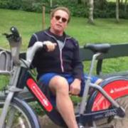 We know he's an actor but Arnold Schwarzenegger looked to be really enjoying his cycle ride through traffic in central London