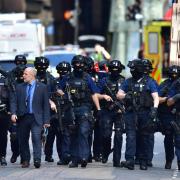 Armed police in London after a terror attack at Borough Market