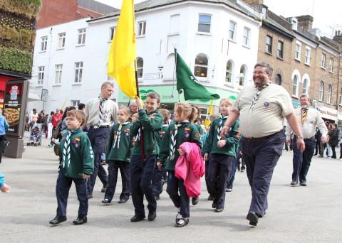Sutton scouts held their annual St George?s Day display.