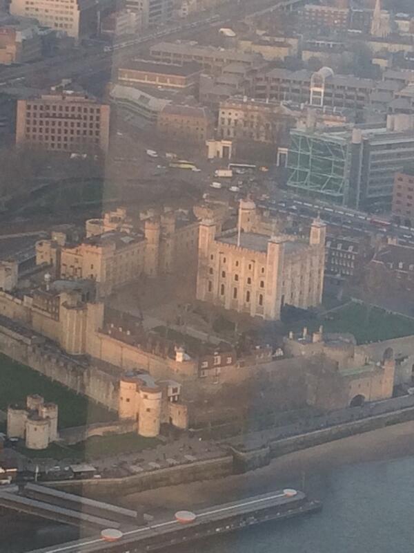 Tower of London: view from the Shard (pic: Jeff Coates)