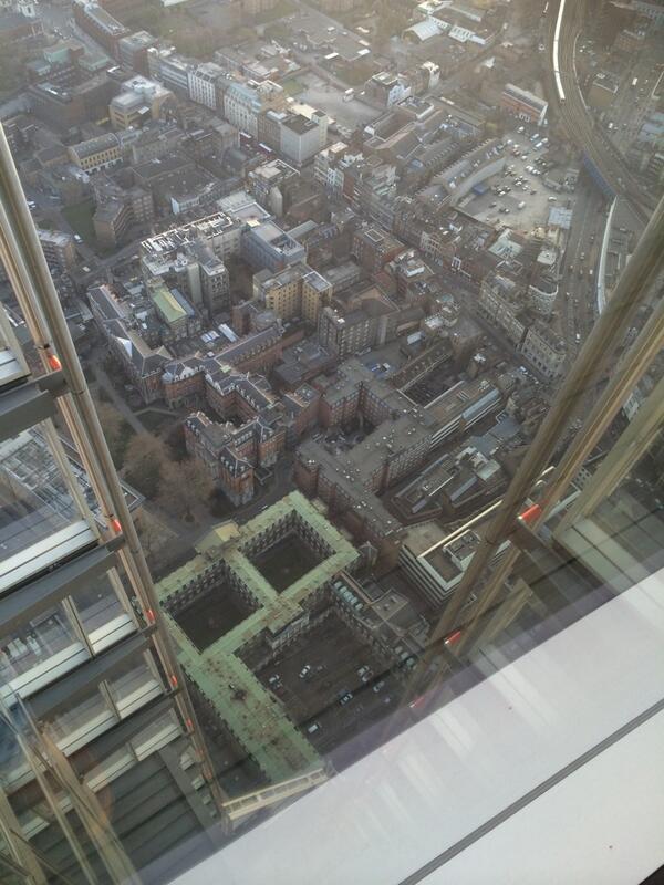 Don't look down! View from the Shard (pic: Jeff Coates)