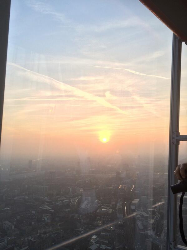 Sundown: view from the Shard (pic: Jeff Coates)