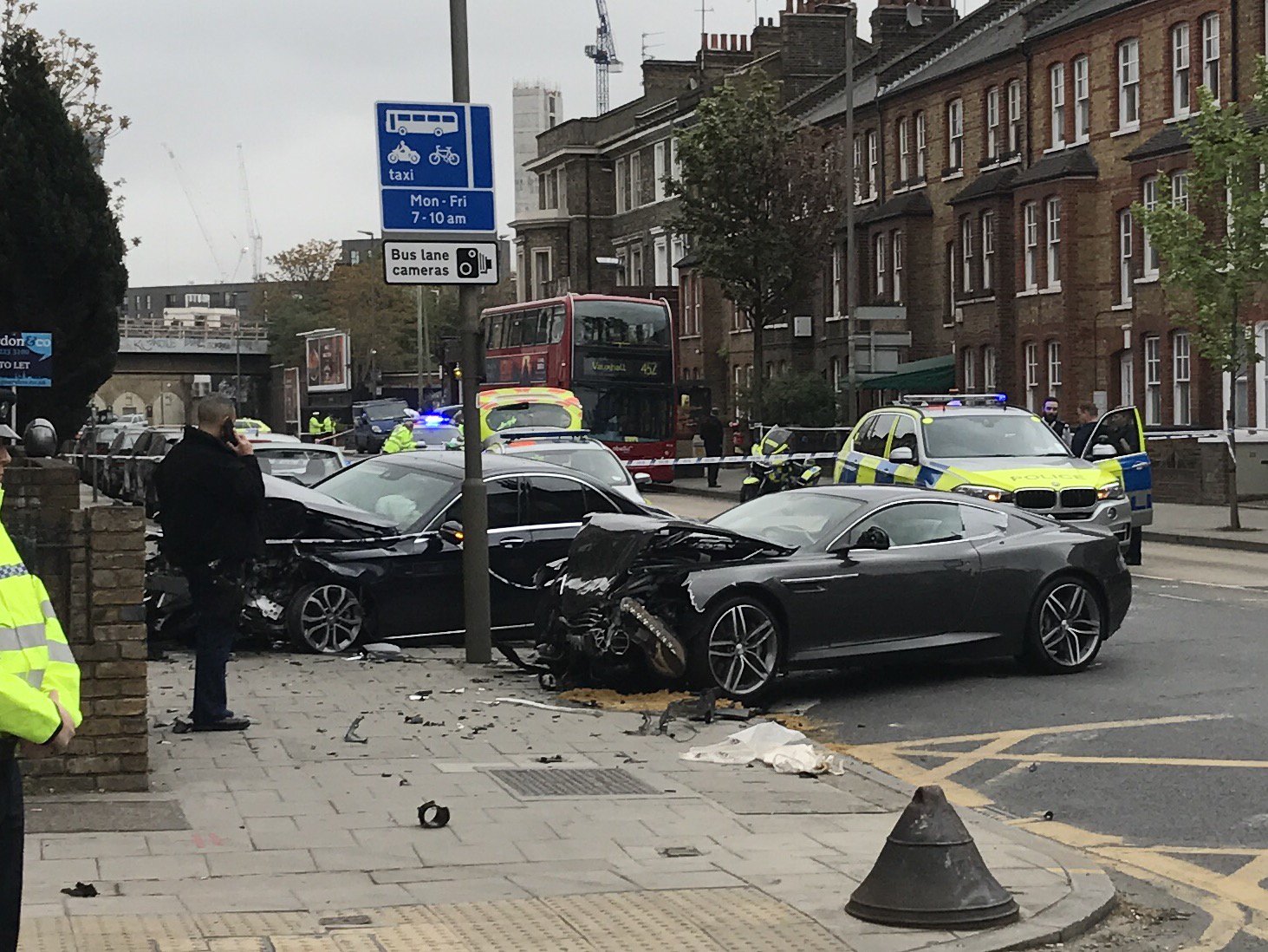 Road closed after serious crash in Battersea