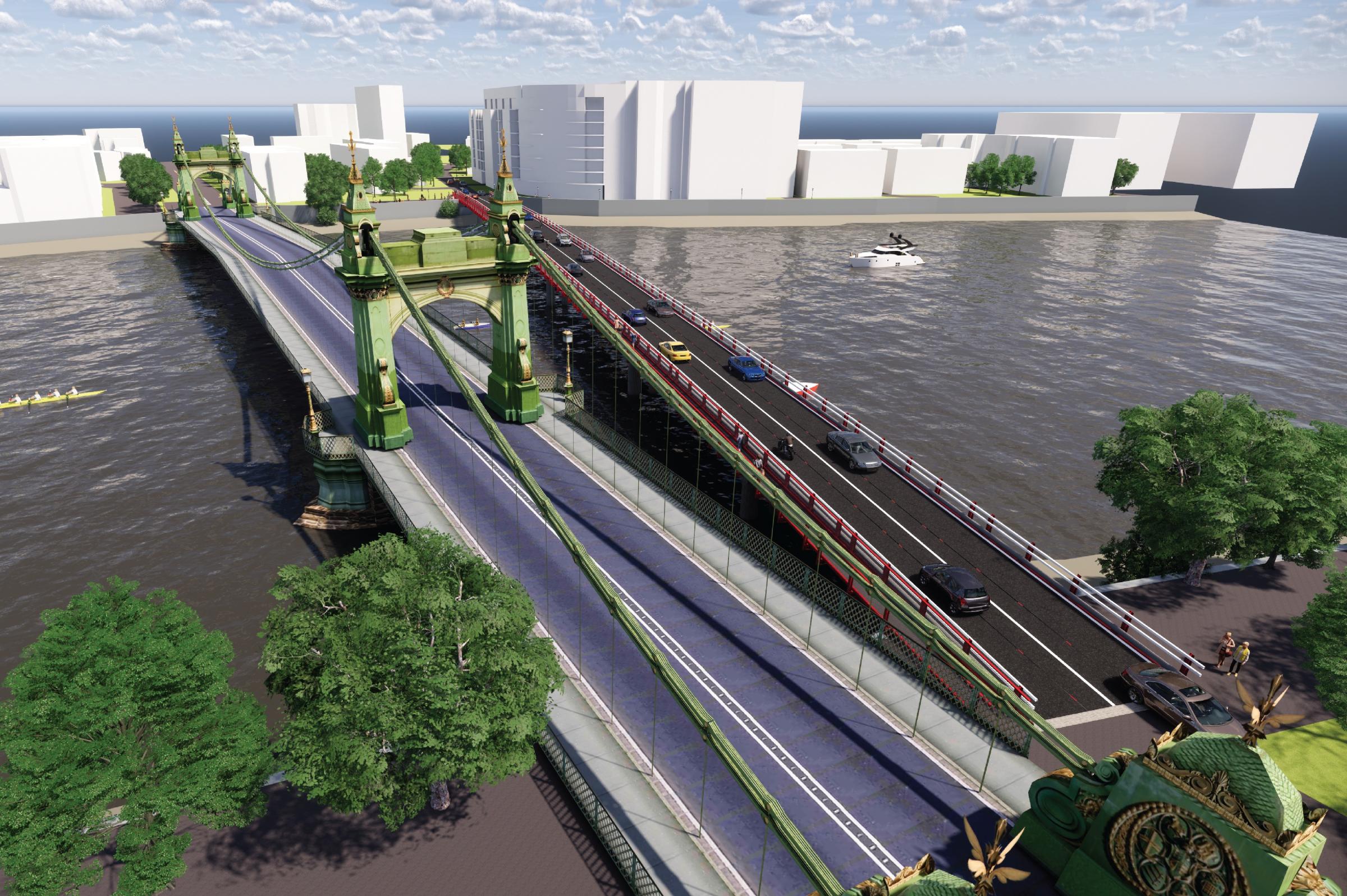 Temporary bridge could be built right next to Hammersmith Bridge...and be ready in three months