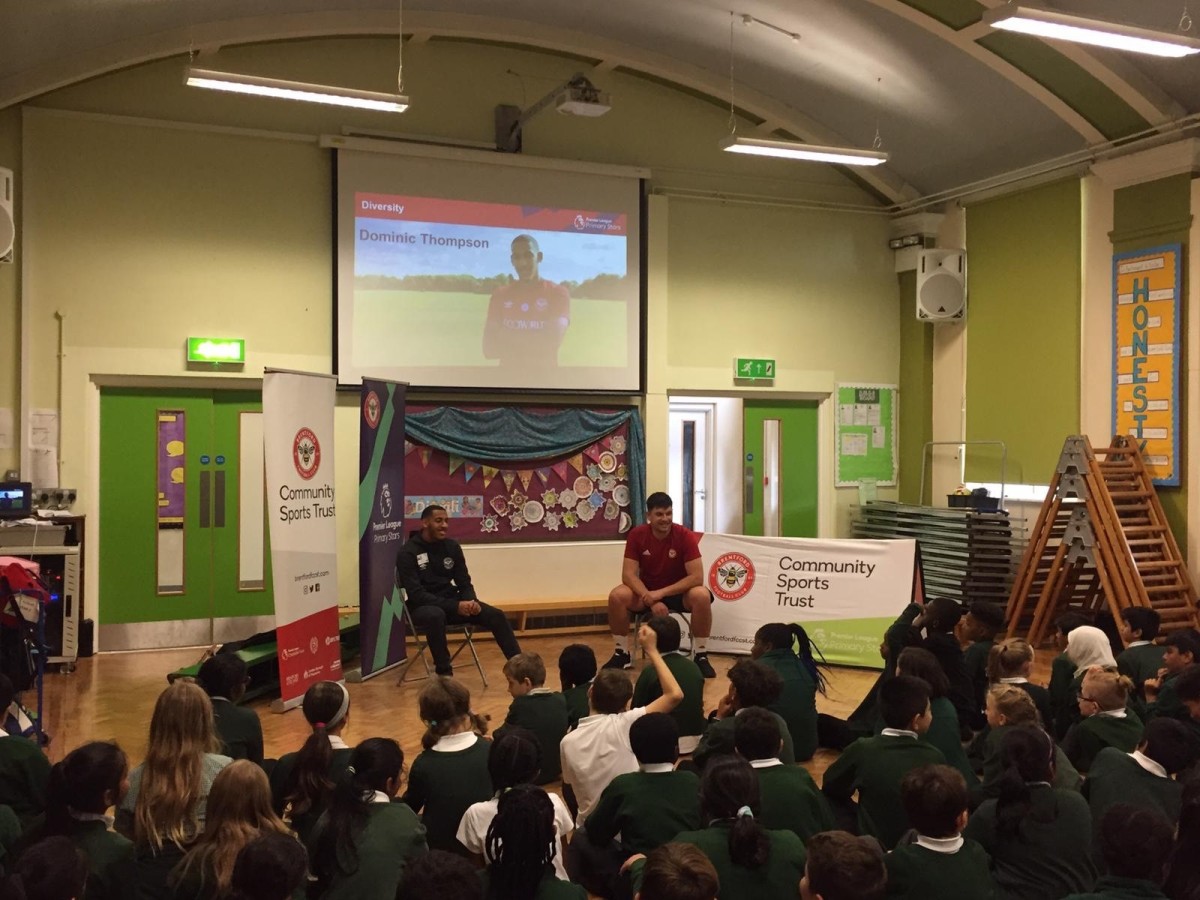 Brentford player gives diversity lesson to Greenford youngsters