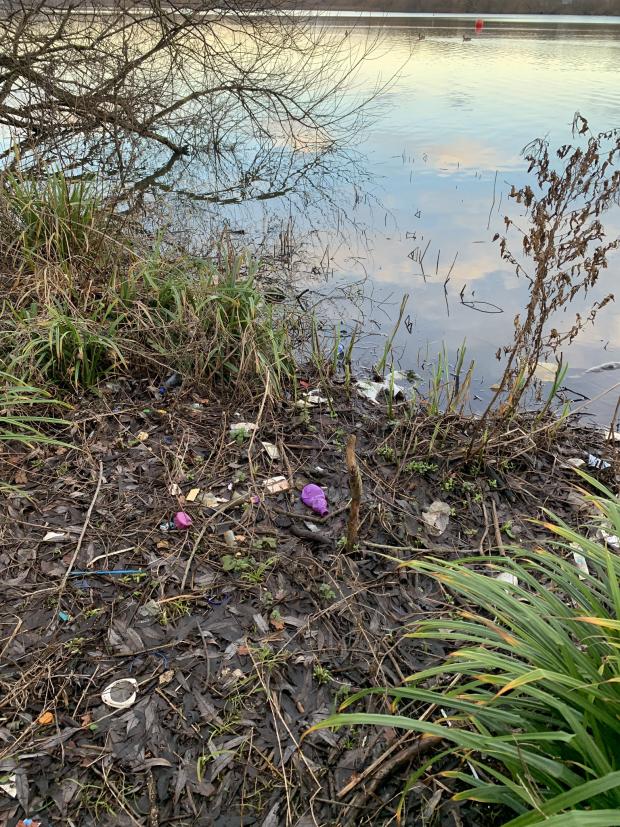 This Is Local London: A recent image showing rubbish at the Welsh Harp (Image: Leila Taheri)