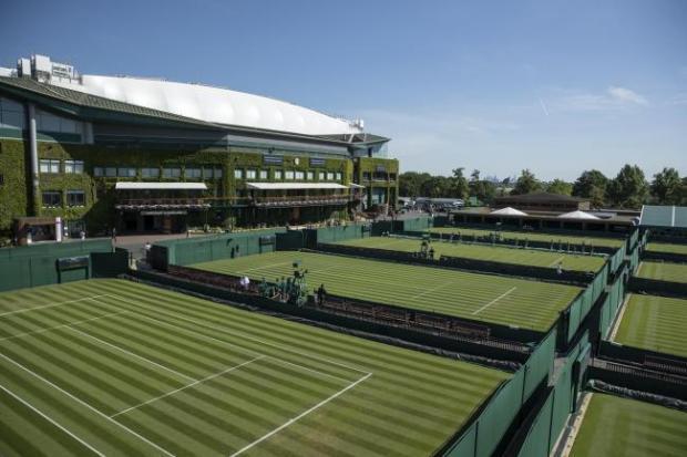 A picture of one of Wimbledons current courts 