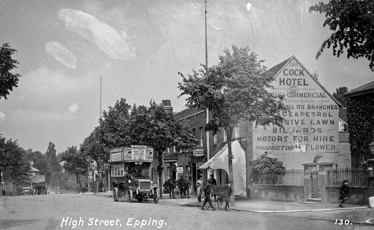 High Street, Epping, in 1916. Picture: Alan Simpson, Leyton and Leytonstone Historical Society