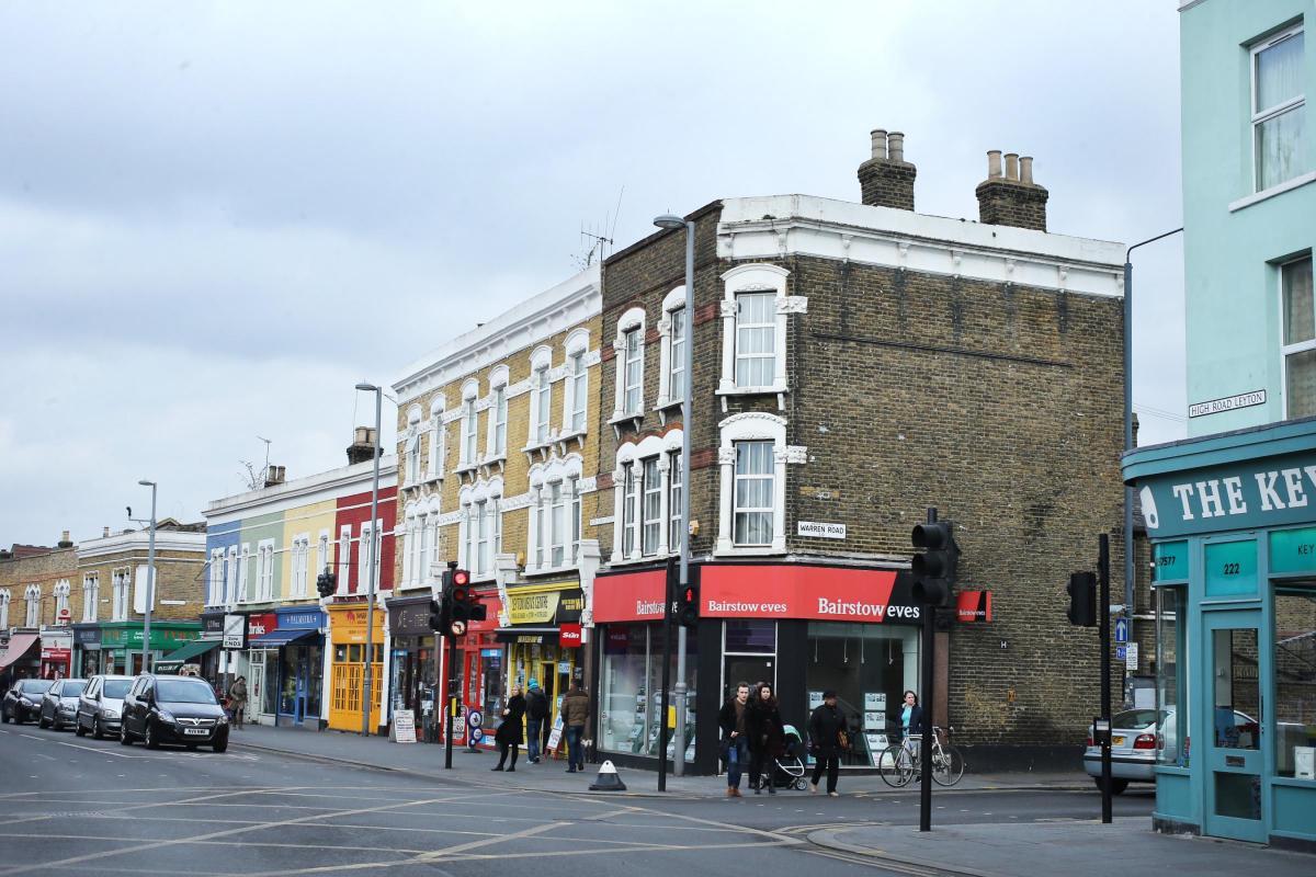 A modern day view of the corner of High Road, Leyton and Warren Road