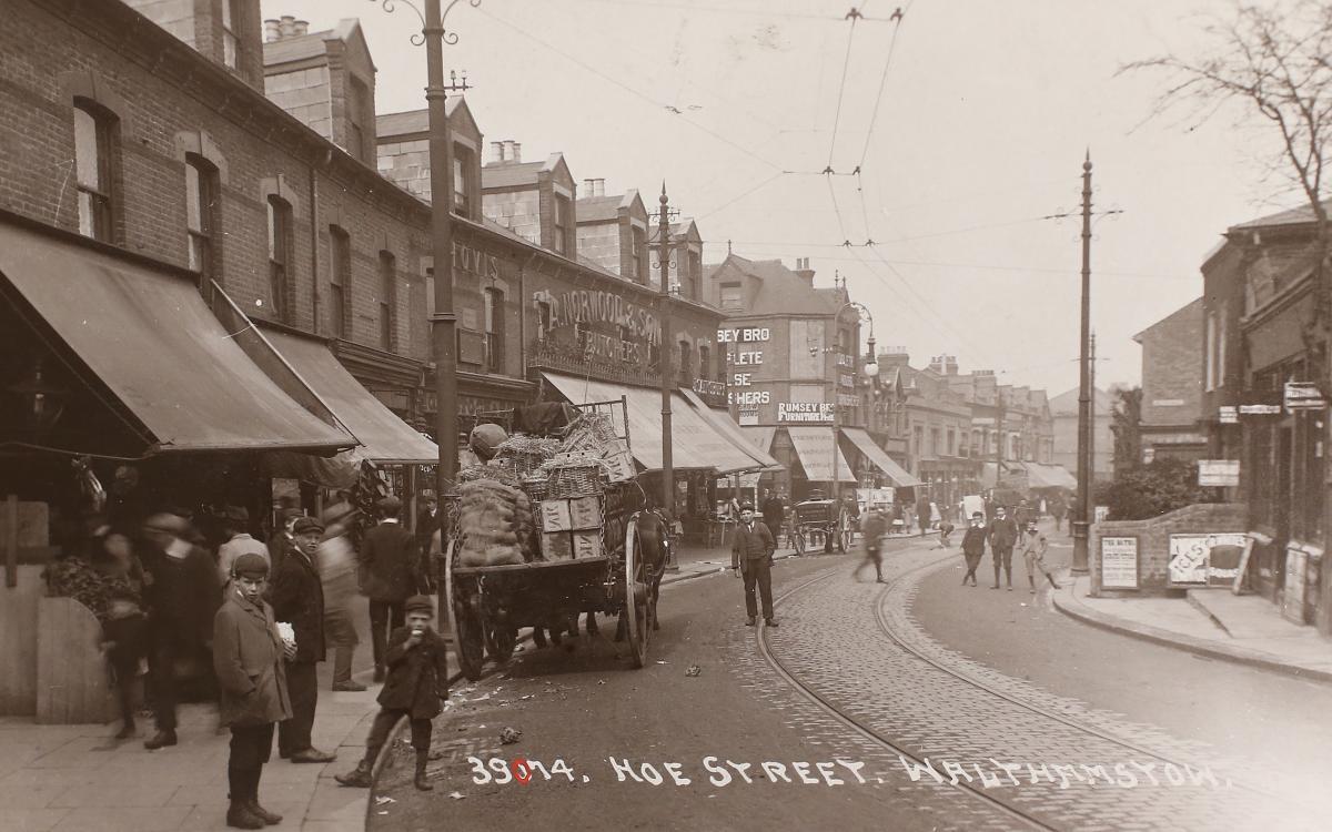 Hoe Street, Walthamstow, in 1910. Picture: Vestry House Museum archive