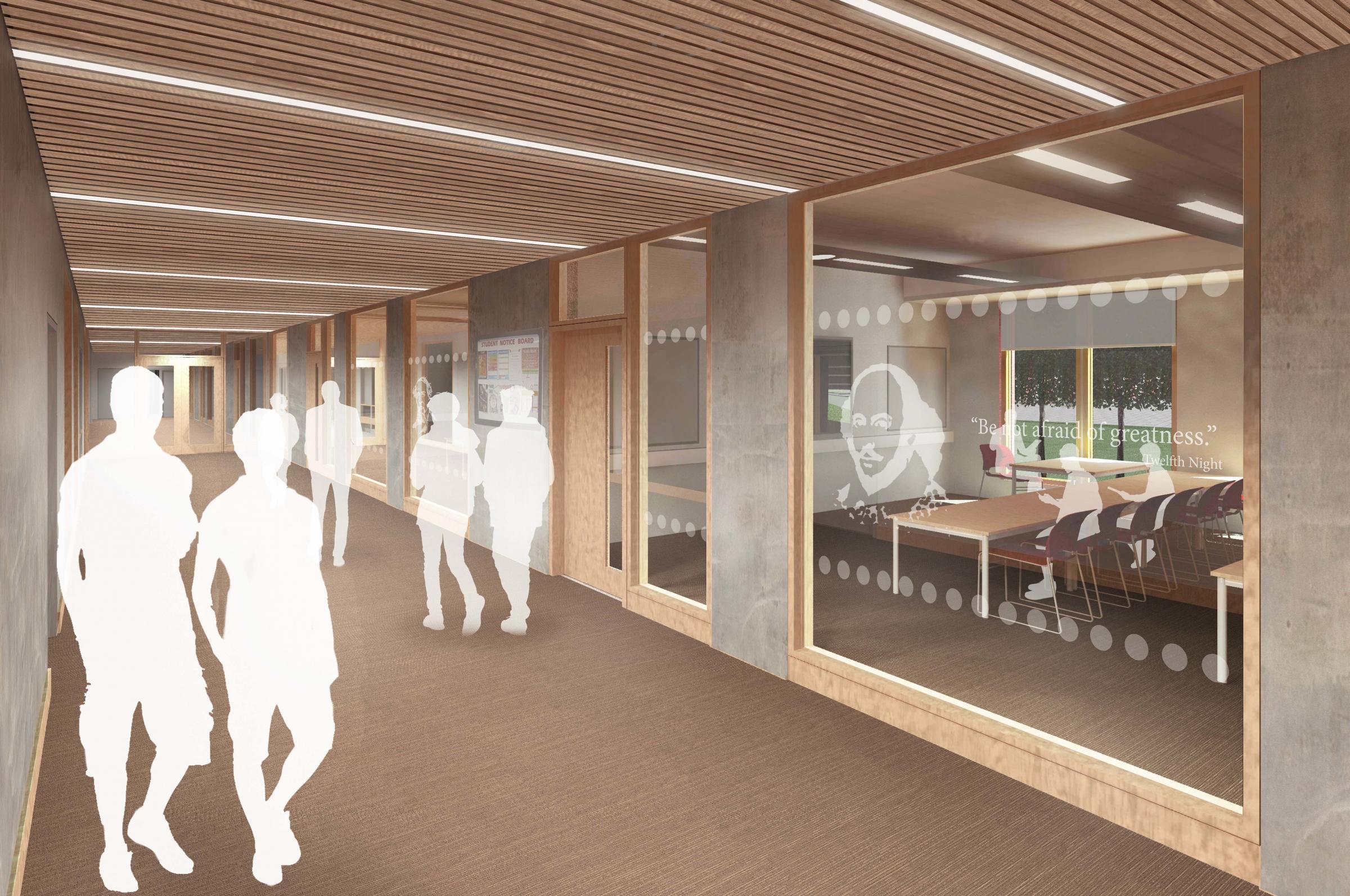 CGI inside the proposed new builidngs at Habs Boys