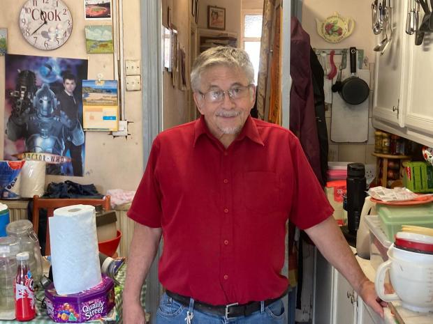 This Is Local London: Ken Rickwood in his flooded kitchen (LDRS)