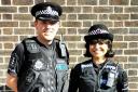 PC Anokhi Chouhan of of Loughton’s Community Policing Team (right) with Chief Inspector Lewis Basford, District Commander for Brentwood and Epping Forest (left)