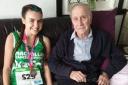 Molly Elliot with her grandad Ron in 2019, on the day she ran Run Regents Park. Picture: Elliot family