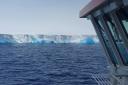 The RRS Sir David Attenborough passed close to the gigantic iceberg (Andrew Meijers/British Antarctic Survey via AP)