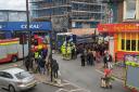 Emergency services called to a crash involving a moped and lorry in Wembley High Road