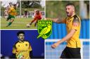 Liam Brooks (top, left), Lewis Franklin (bottom, left) and Dan Sears (right) have all signed for Hitchin Town. Pictures: PETER ELSE, PETER SHORT & TGS PHOTO