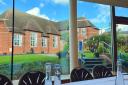 The sublime scenery of the Chigwell School grounds, captured from inside the school canteen