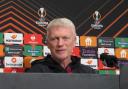 West Ham United boss David Moyes faces the media in Serbia