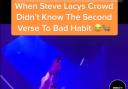 Crowd at Steve Lacey's concert not knowing the second verse of 'Bad Habit'
