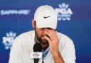 Scottie Scheffler speaks during a news conference after the second round of the US PGA Championship (Matt York/AP)