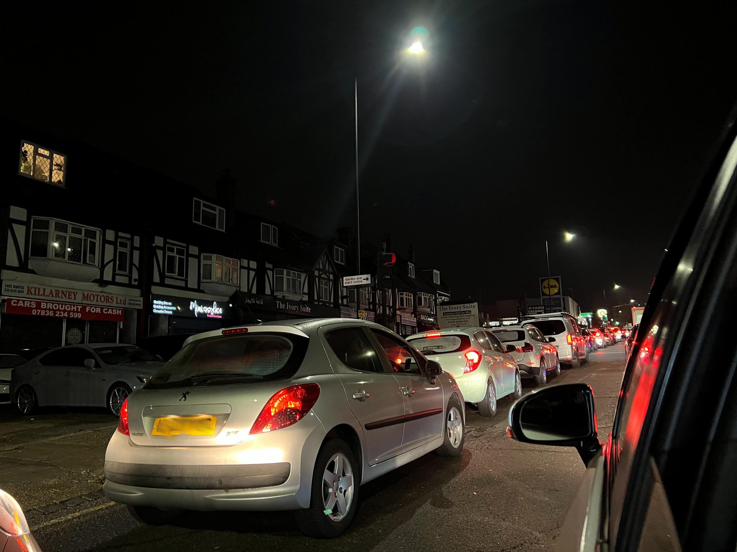 Some cars queued for at least 30 minutes in a wait for petrol (Photo: Joseph Reaidi)